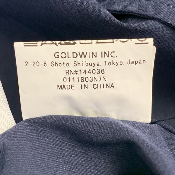 GOLDWIN Size L Navy Polyester One Pocket Snaps Long Sleeve Shirt - Picture 6 of 6